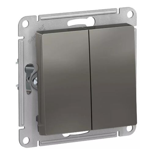 Выкл 2-кл, сх.5, 10АХ, механизм, сталь "ATLAS"