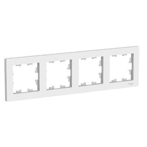 S408 Рамка 4-ная "ATLAS" белый (15) ATN104