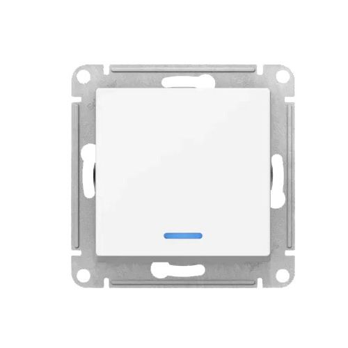 S385 Выкл 1 кл с инд 10А с/у б/рамки "ATLAS" белый ATN113