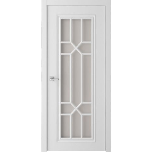 Дверь межкомнатная Лира эмаль Агат (сатинат, белое) ДО