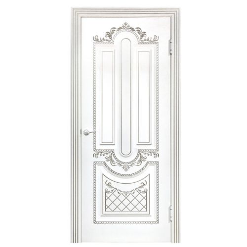 МЕЖКОМНАТНАЯ ДВЕРЬ АЛЬТА ART АЛЕКСАНДРИЯ БЕЛАЯ/ ПАТИНА СЕРЕБРО ГЛАДЬ