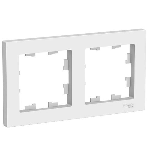 S406 Рамка 2-ная "ATLAS" белый (30) ATN102