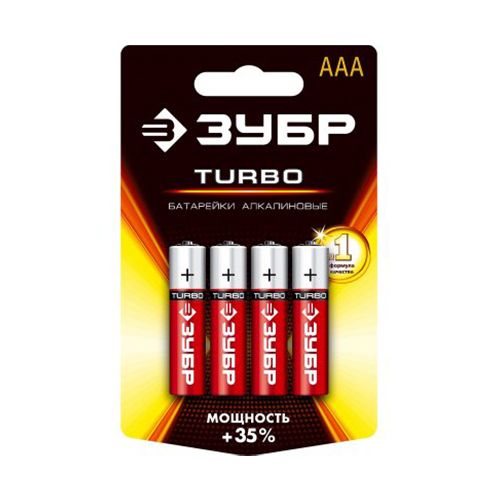 Щелочная батарейка 1.5 В тип ААА ЗУБР