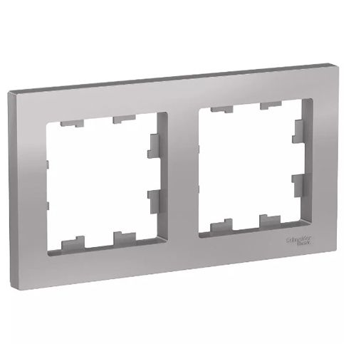 А406 Рамка 2-ная "ATLAS" алюминий ATN302