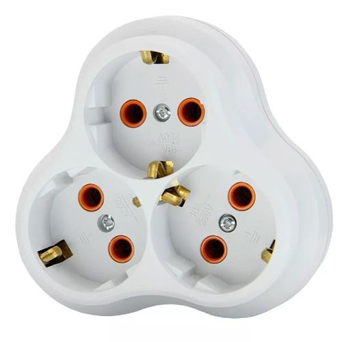 Тройник треугольный с з/к 16А UNIT (10/200)