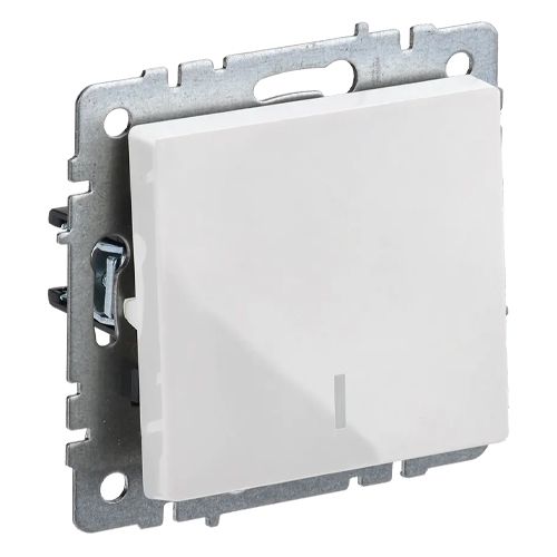 BRITE Выключатель 1-клав с индикацией 10А ВС10-1-1-БрБ белый IEK