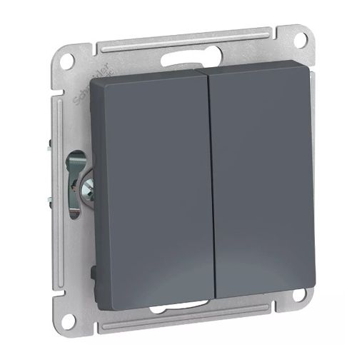 K066 Переключ. 2 кл 10А с/у б/рамки "ATLAS" ГРИФЕЛЬ ATN765