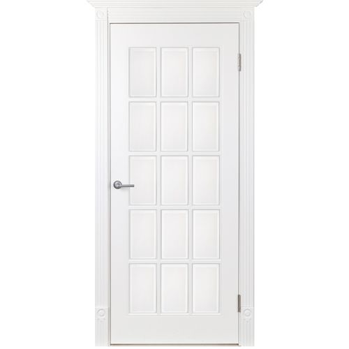 МЕЖКОМНАТНАЯ ДВЕРЬ АЛЬТА ЛОНДОН БЕЛАЯ ЭМАЛЬ СО СТЕКЛОМ